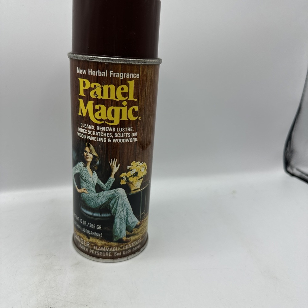 Wood & Panel Magic One Step Cleaner & Polish New Herbal Fragrance 70's Vintage